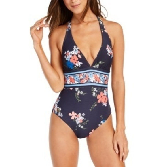 Michael Kors Other - Michael Kors NEW NAVY FLORAL Tummy-Control Floral-Print One-Piece Swimsuit US 4
